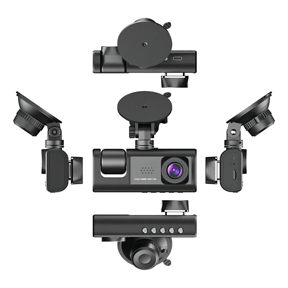 Miniatura 2 de Cámara Carro Dash Cam 1080p Hd 3 Lentes